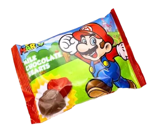 SUPER MARIO - Boîte de chocolats en métal - Cœur (DDM dépassée)