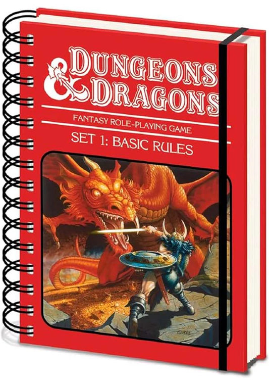 DONJONS ET DRAGONS - Carnet de notes A5 (règles de base)