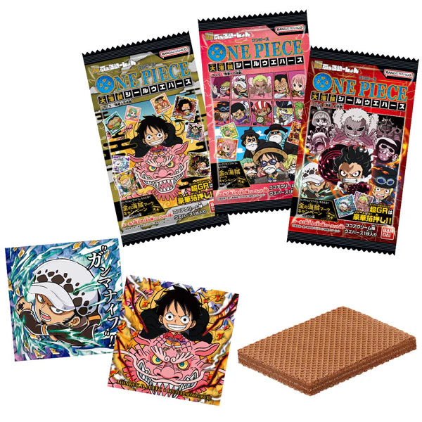 ONE PIECE - Gaufrette + Sticker - One Piece Great Pirate Seal Wafer (DDM dépassée)
