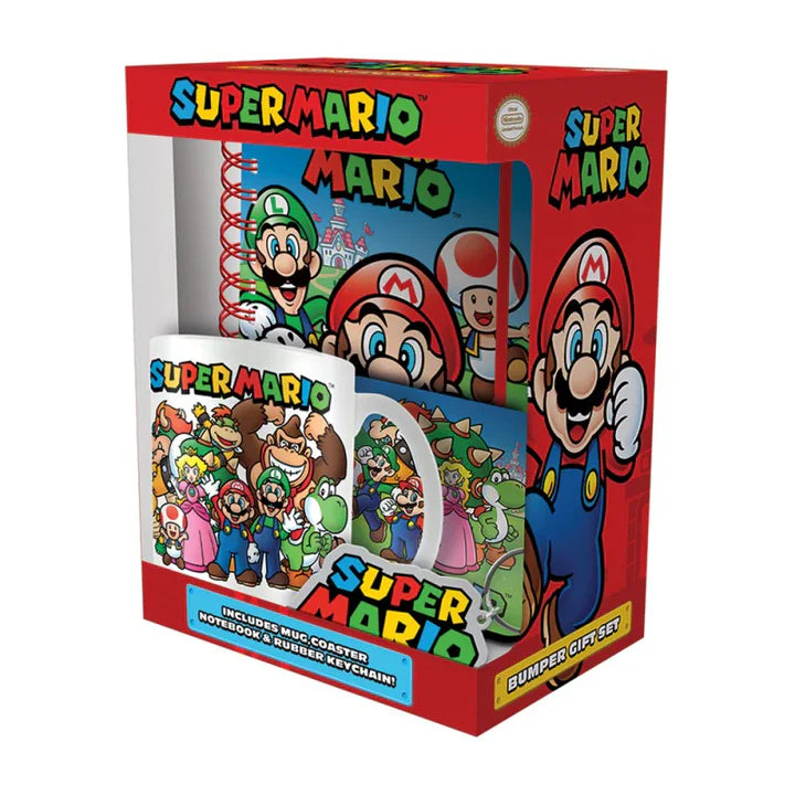 SUPER MARIO - Coffret cadeau Super Mario - Mug, Carnet, Sous-Verre et Porte-Clés