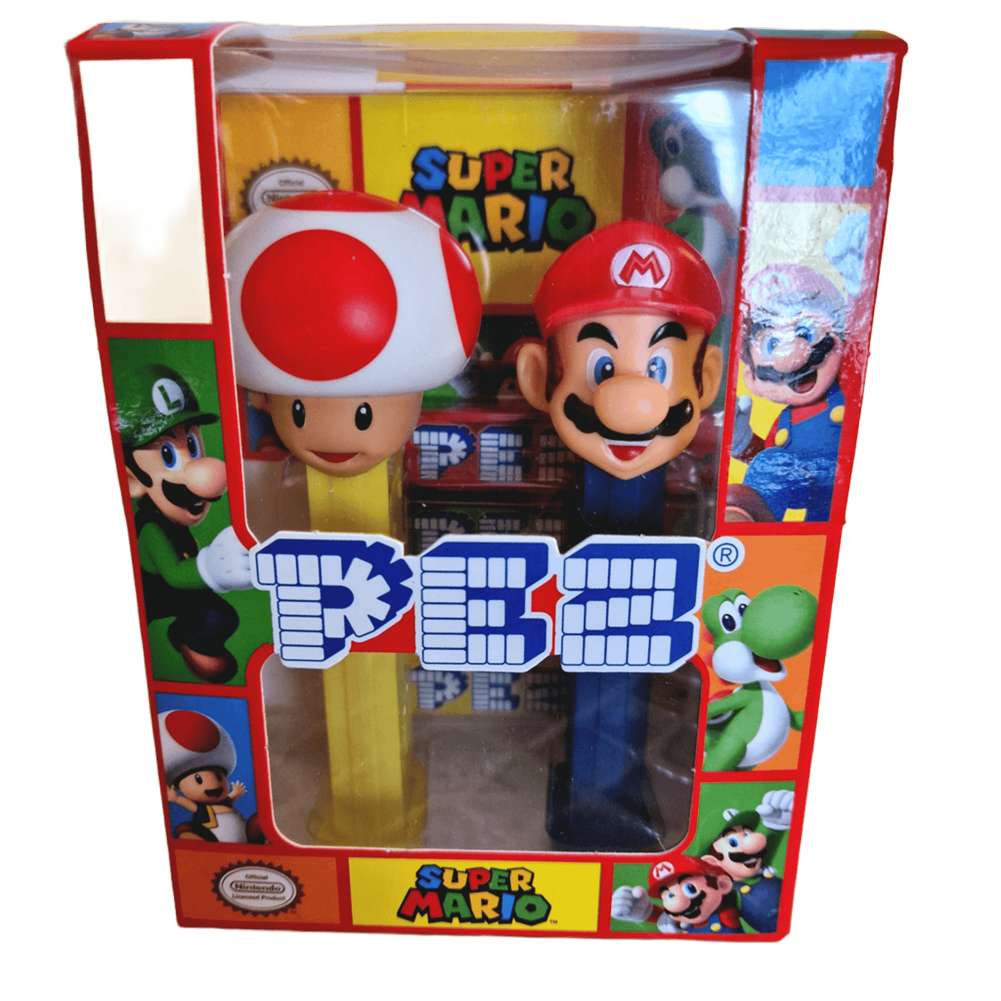 SUPER MARIO - Pack de 2 distributeurs Bonbons PEZ - Mario et Toad (DDM dépassée)